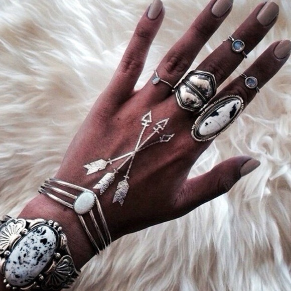 4 Sheets Boho Festival Temporary Metallic Flash Tattoos - Picture 12 of 16